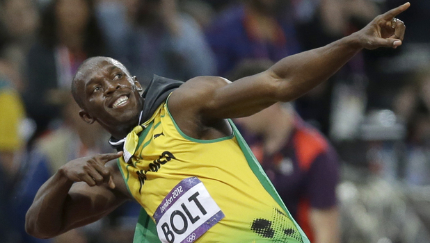 Usain Bolt after his Olympic win