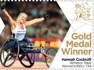 Paralympic gold medal winner Hannah Cockroft's stamp