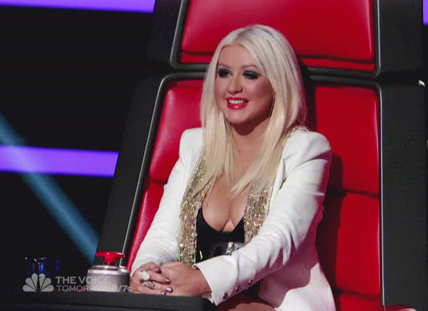 Christina Aguilera NBC's 'The Voice' Season 3, Episode 2 Blind Auditions: The coaches continue to select vocalists for their teams USA - 11.09.12 Supplied by WENN.comWENN does not claim any ownership including but not limited to Copyright or License in the attached material. Any downloading fees charged by WENN are for WENN's services only, and do not, nor are they intended to, convey to the user any ownership of Copyright or License in the material. By publishing this material you expressly agree to indemnify and to hold WENN and its directors, shareholders and employees harmless from any loss, claims, damages, demands, expenses (including legal fees), or any causes of action or allegation against WENN arising out of or connected in any way with publication of the material.