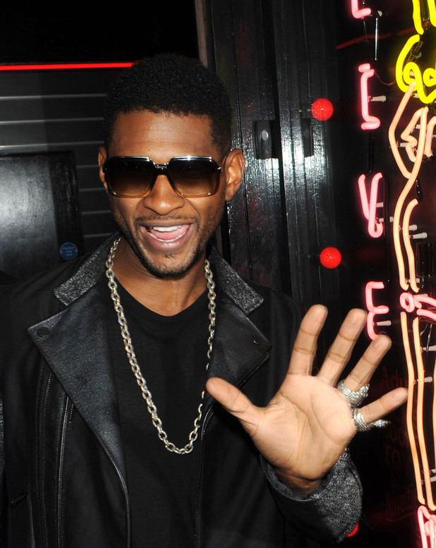 Usher leaving his birthday party at La Boccia London, England - 14.10.12 Mandatory Credit: WENN.com