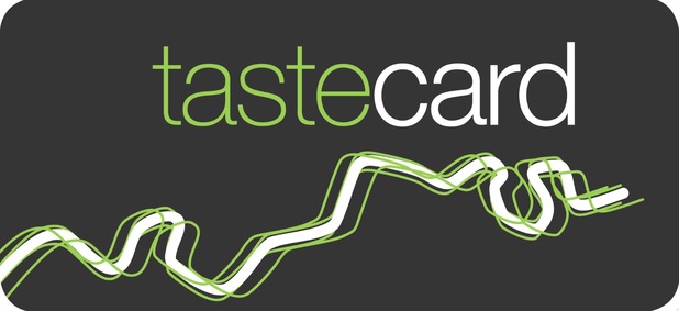 Tastecard logo for Reveal promo box