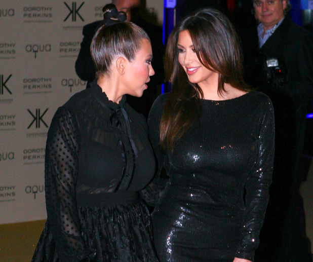 Kourtney Kardashian and Kim Kardashian
Kardashian Kollection for Dorothy Perkins launch party at Aqua - Arrivals.
London, England - 08.11.12
Mandatory Credit: WENN.com