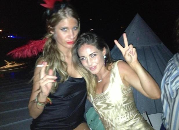 Louise Thompson celebrates NYE at Eden Rocks hotel in St Barts