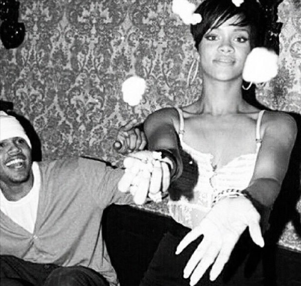 Rihanna tweeted a throwback picture of herself and Chris Brown on her 20th birthday to mark her 25th birthday on 20 February 2013