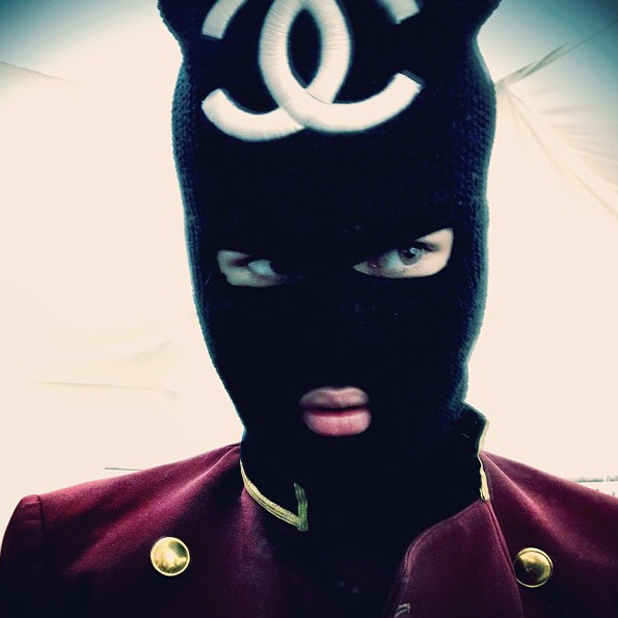 Justin Bieber sports more unusual accessories with designer balaclava