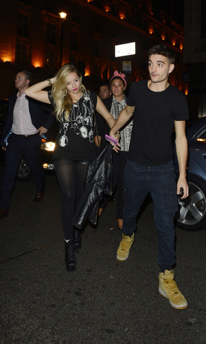 Tom Parker seen with his girlfriend Kelsey Hardwick arriving at Mahiki nightclub - 18.6.2013