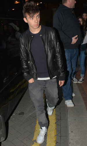 The Wanted - Jay McGuiness, Max George, Tom Parker, Siva Kaneswaran, Nathan Sykes outside Westbury Hotel, 19 November 2013