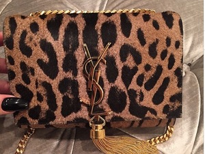 Khloe Kardashian's YSL leopard print bag