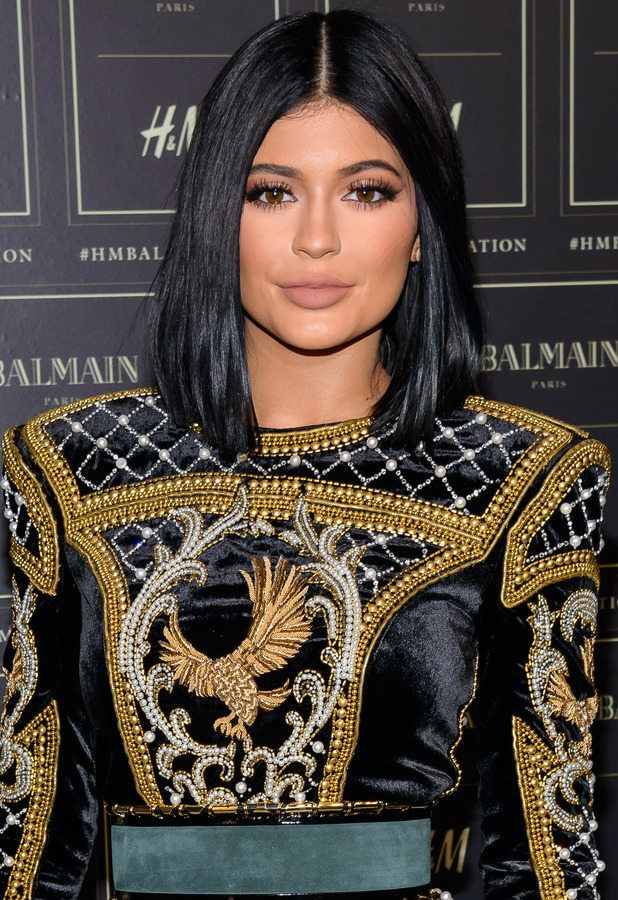 Kylie Jenner outshines Kendall (literally) in beaded dress at Balmain