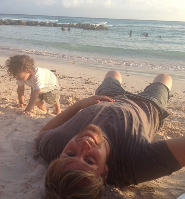 Kian Egan and Jodi Albert enjoy a holiday in Barbados with their son Koa - 3 June 2014