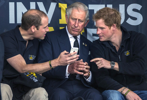 Prince William's iPhone photo has Harry and Charles laughing ...