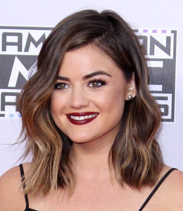 Pretty Little Liars' Lucy Hale showcases new shoulder-length blunt bob ...