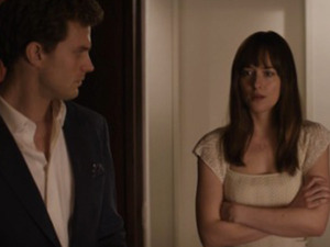 Fifty Shades of Grey: Christian introduces Ana to his playroom - watch ...