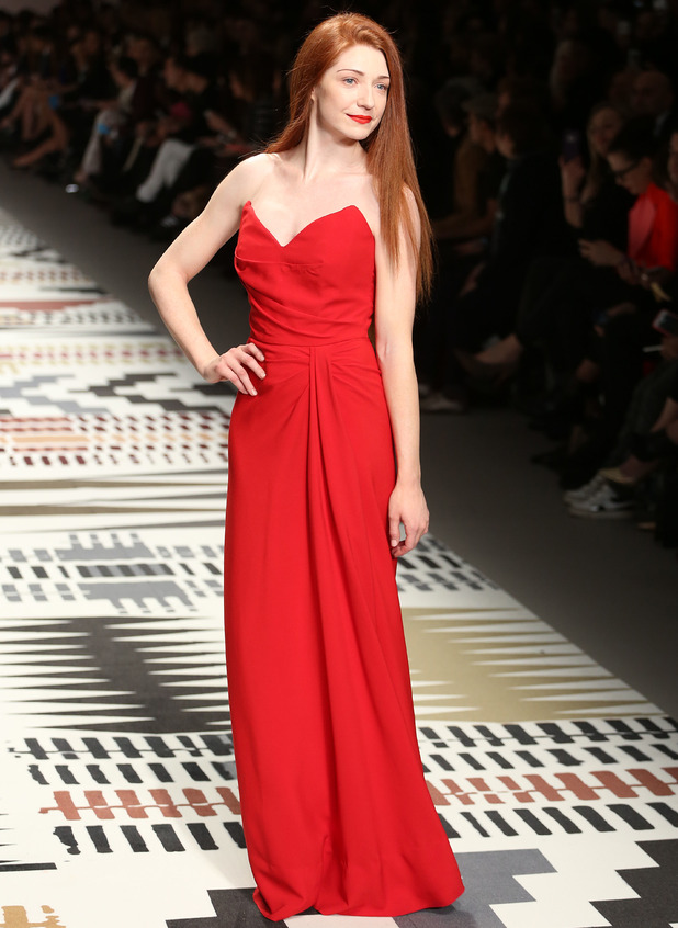 Nicola Roberts sizzles in red as she walks Fashion For Relief catwalk ...